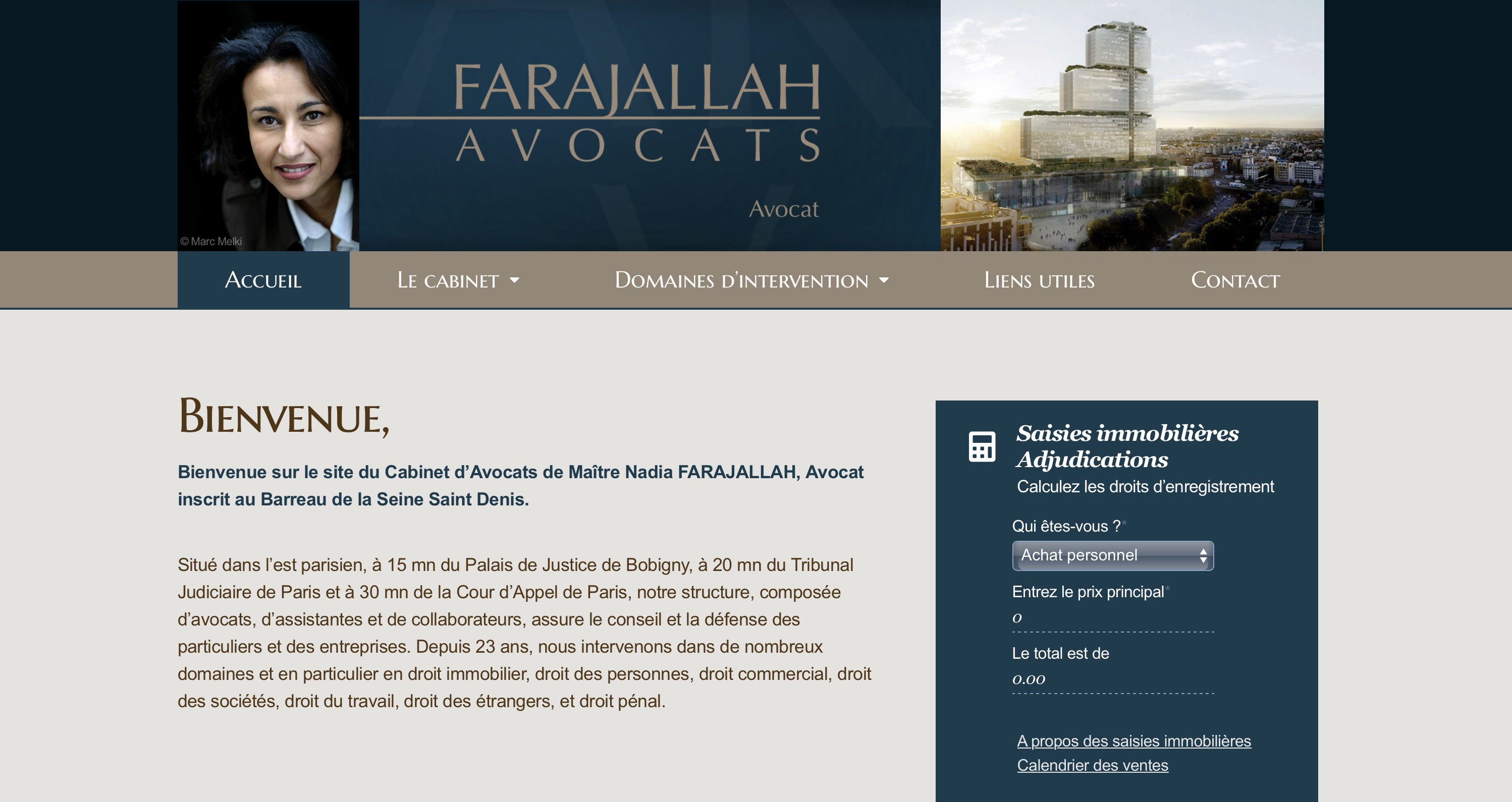 Site web Avocats Farajallah